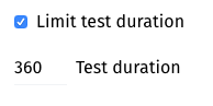 360 for test duration