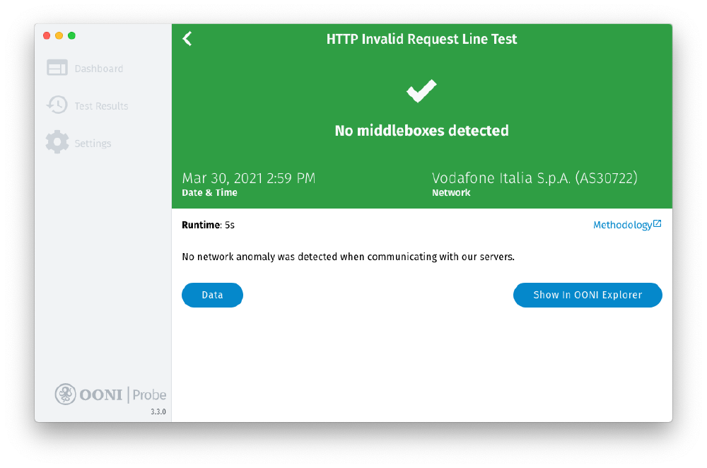 HTTP Invalid Request Line measurement