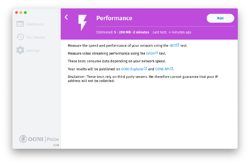 Inside Performance card