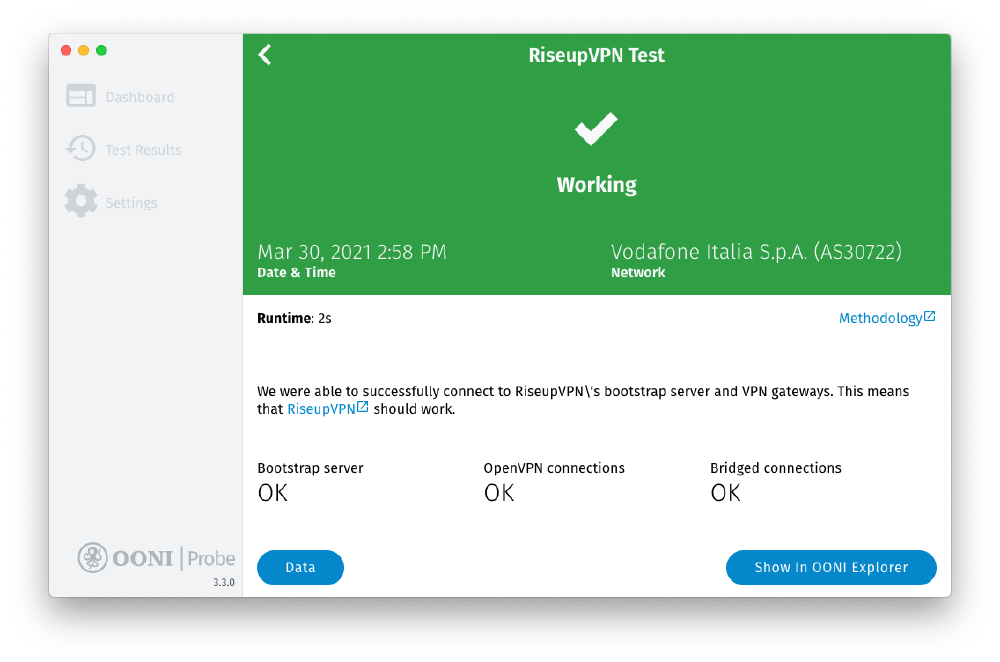 RiseupVPN measurement