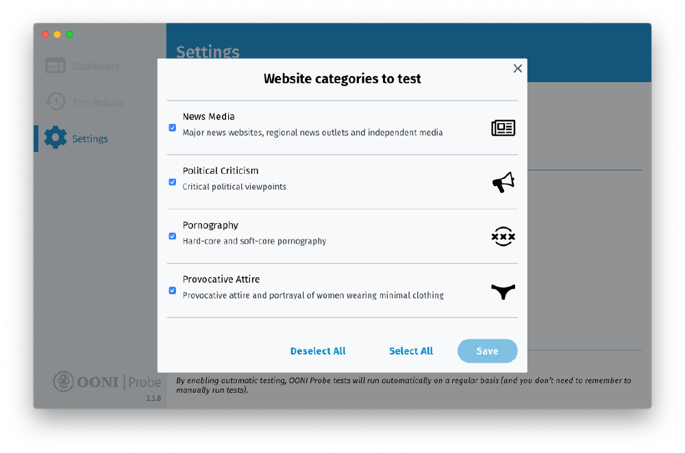 Website categories