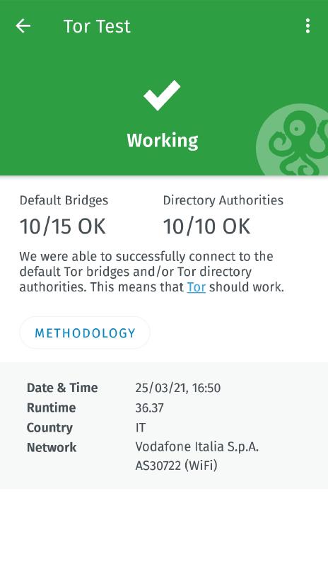 Tor test results