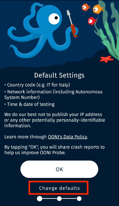Change defaults
