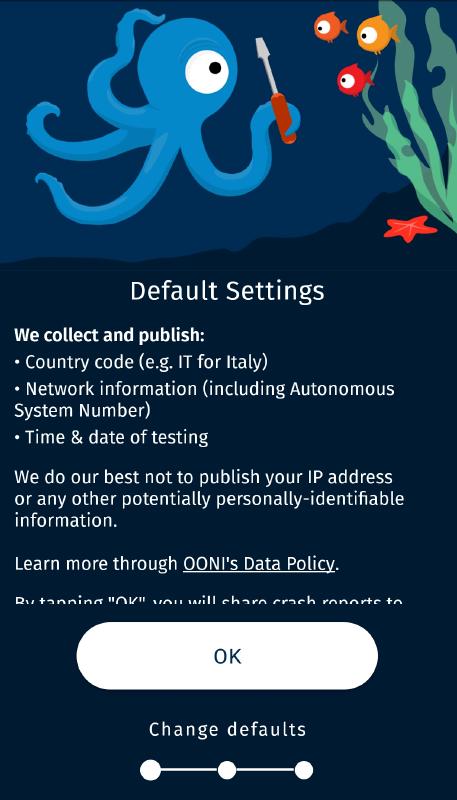 Onboarding default settings
