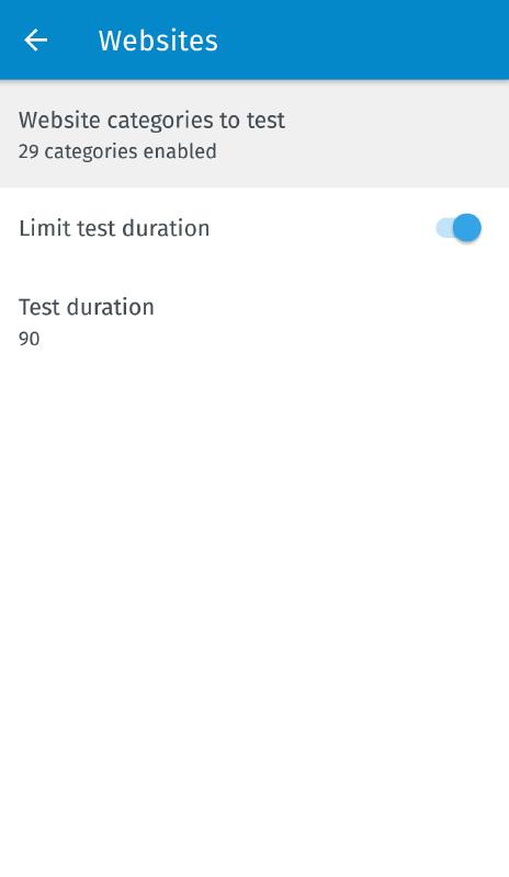 Categories enabled