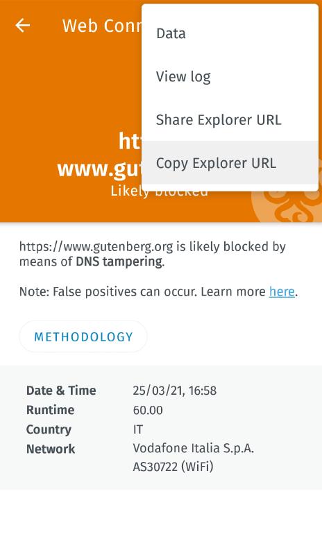 Copy explorer URL