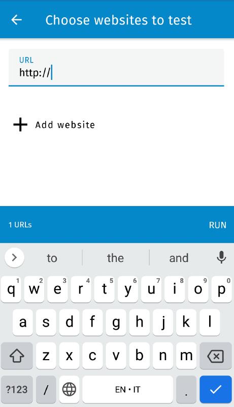 Choose websites empty