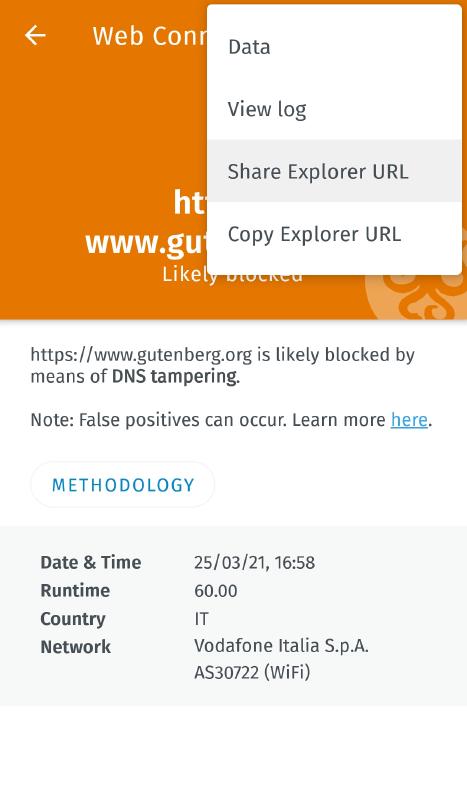 Share explorer URL