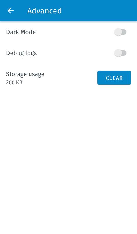 Advanced settings