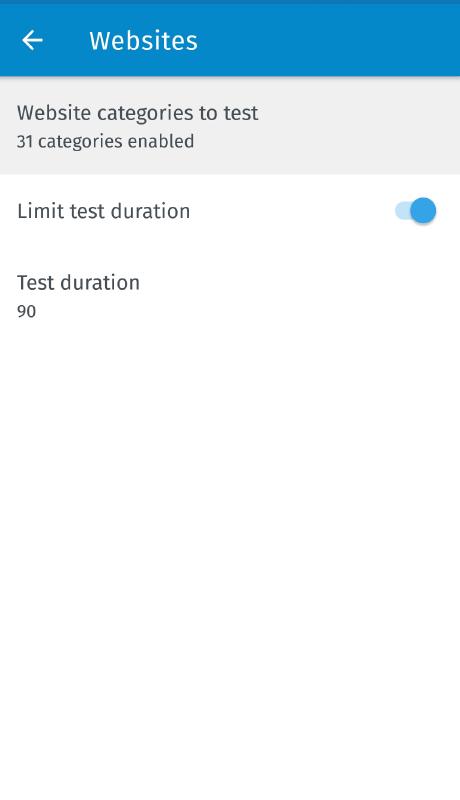 Tap website categories